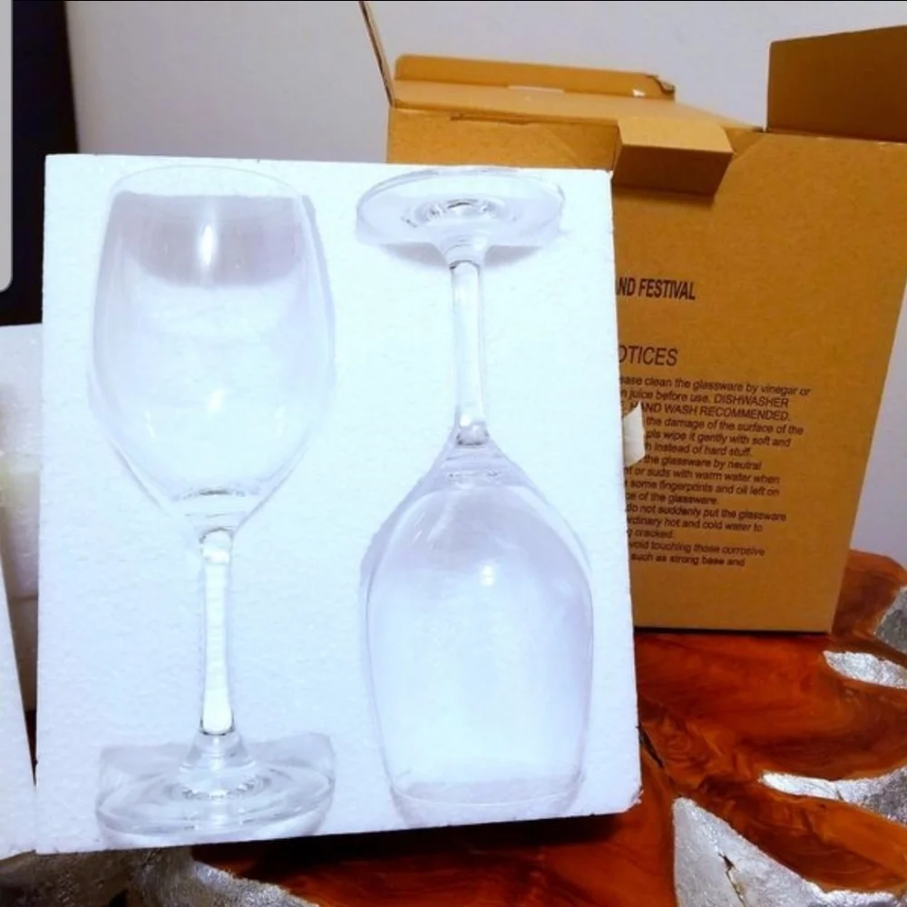 Collection of 12 new untouched wine glasses